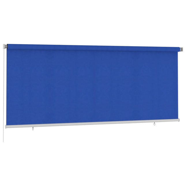 udendørs rullegardin 355 (B) x 140 (H) cm HDPE blå