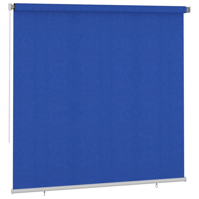 udendørs rullegardin 245 (B) x 230 (H) cm HDPE blå