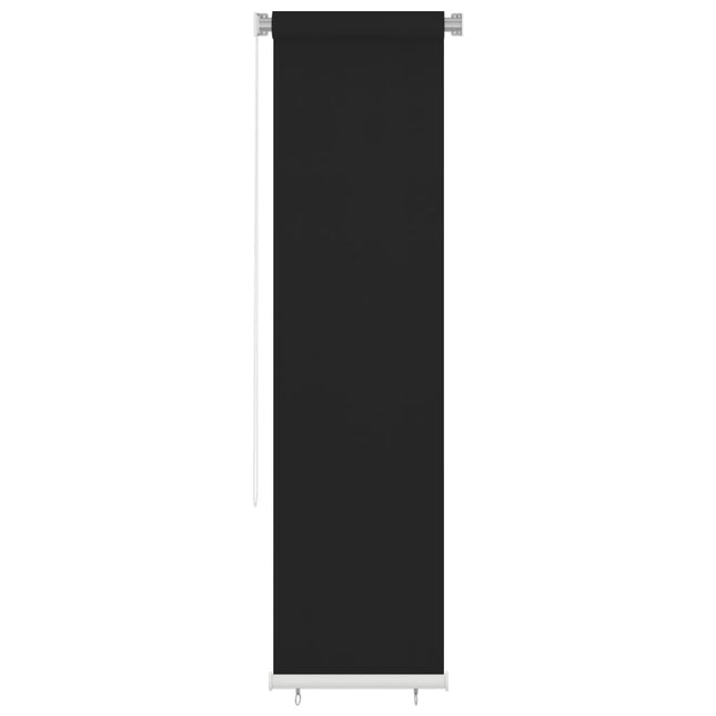 udendørs rullegardin 65 (B) x 230 (H) cm HDPE sort