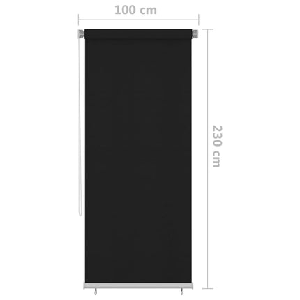 udendørs rullegardin 105 (B) x 230 (H) cm sort