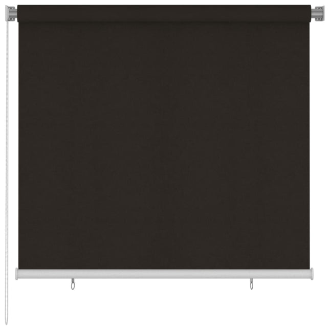 udendørs rullegardin 165 (B) x 140 (H) cm HDPE brun
