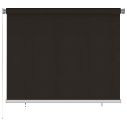 udendørs rullegardin 185 (B) x 140 (H) cm HDPE brun