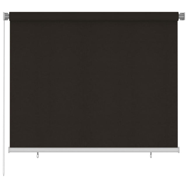 udendørs rullegardin 185 (B) x 140 (H) cm HDPE brun