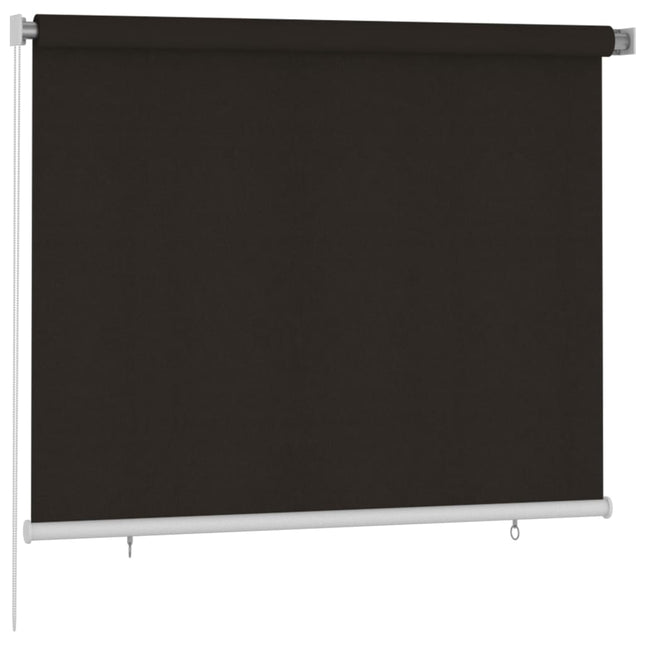 udendørs rullegardin 185 (B) x 140 (H) cm HDPE brun