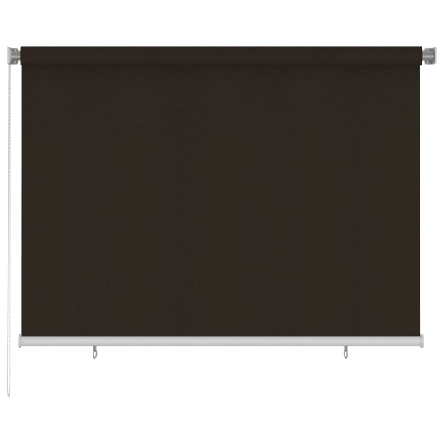udendørs rullegardin 205 (B) x 140 (H) cm HDPE brun