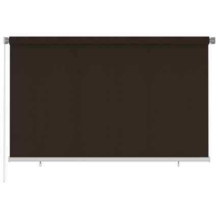 udendørs rullegardin 245 (B) x 140 (H) cm HDPE brun