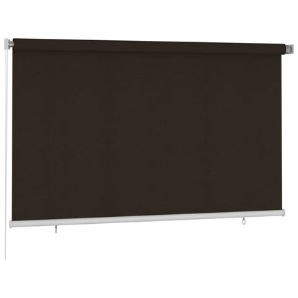 udendørs rullegardin 245 (B) x 140 (H) cm HDPE brun