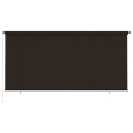 udendørs rullegardin 305 (B) x 140 (H) cm HDPE brun