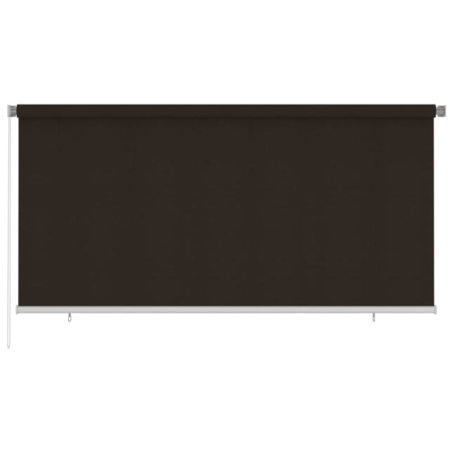 udendørs rullegardin 305 (B) x 140 (H) cm HDPE brun