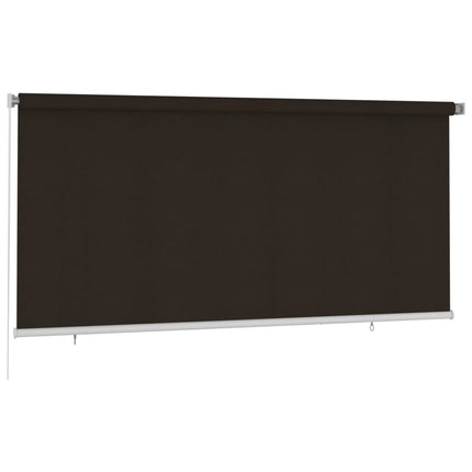 udendørs rullegardin 305 (B) x 140 (H) cm HDPE brun