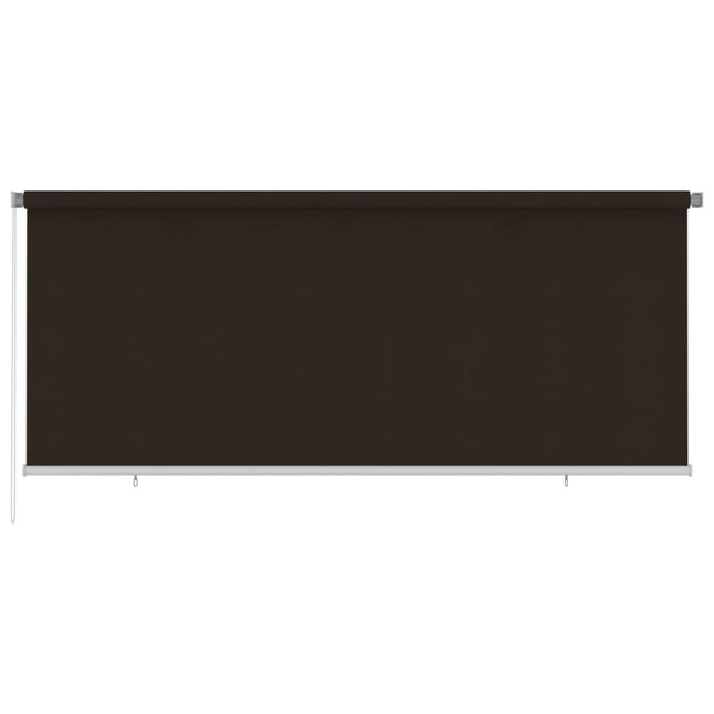 udendørs rullegardin 355 (B) x 140 (H) cm HDPE brun