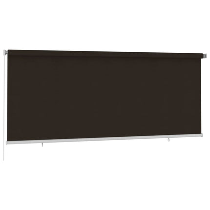 udendørs rullegardin 355 (B) x 140 (H) cm HDPE brun