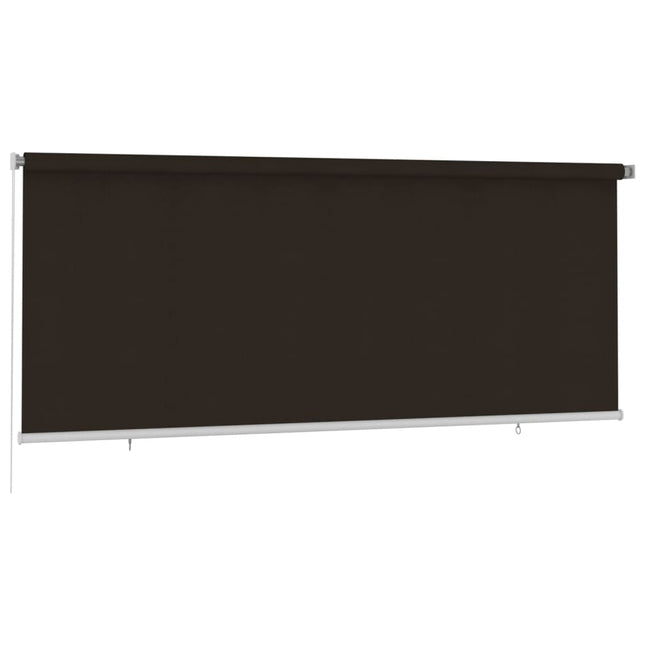 udendørs rullegardin 355 (B) x 140 (H) cm HDPE brun