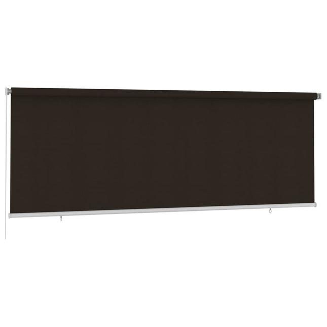 udendørs rullegardin 405 (B) x 140 (H) cm HDPE brun