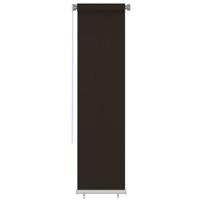 udendørs rullegardin 65 (B) x 230 (H) cm HDPE brun