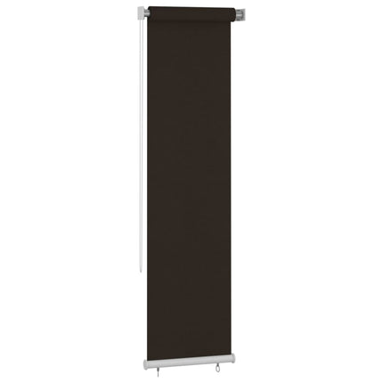 udendørs rullegardin 65 (B) x 230 (H) cm HDPE brun