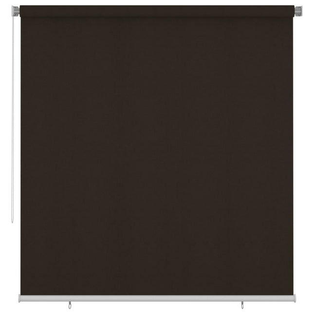 udendørs rullegardin 225 (B) x 230 (H) cm HDPE brun