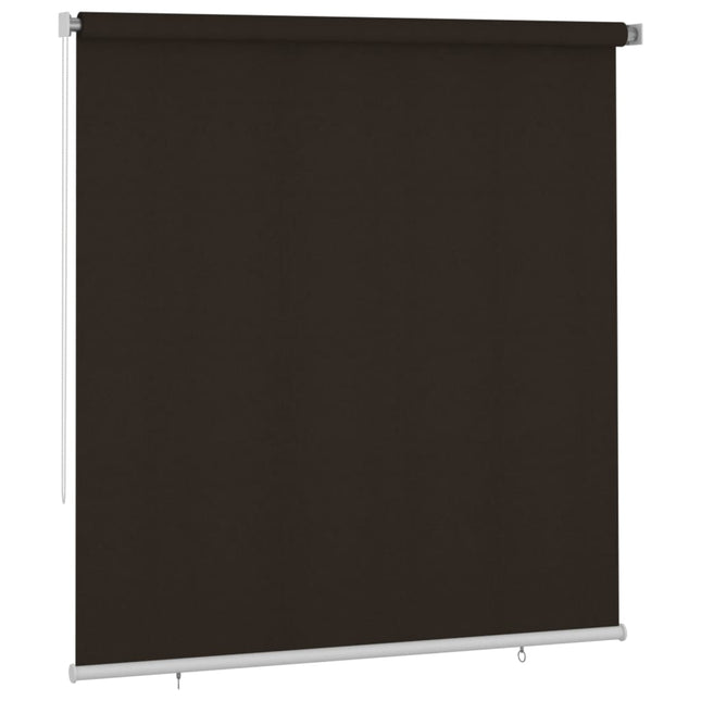 udendørs rullegardin 225 (B) x 230 (H) cm HDPE brun