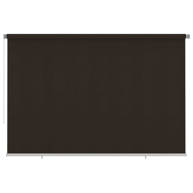 udendørs rullegardin 355 (B) x 230 (H) cm HDPE brun