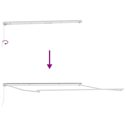 Markiseramme Hvid 450 × 350 cm Aluminium
