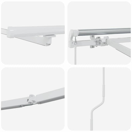 Markiseramme Hvid 500 × 300 cm Aluminium