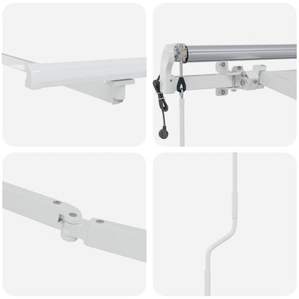 Markiseramme Hvid 450 × 350 cm Aluminium