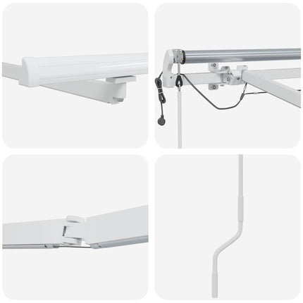 Markiseramme Hvid 3 x 2,5 m Aluminium