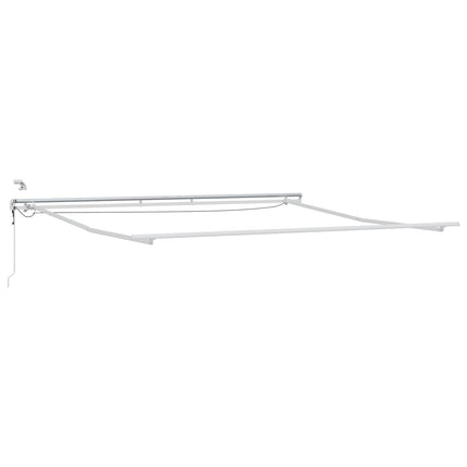 Elektrisk markiseramme med LED og sensor 4,5 x 3,5 m Hvid
