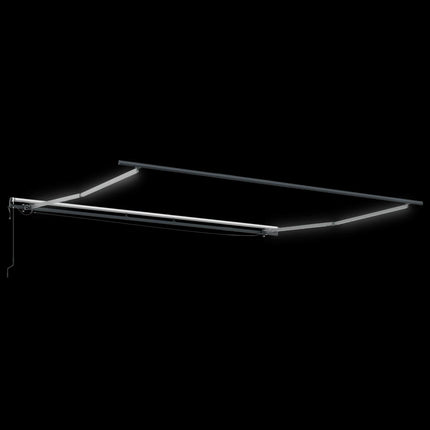 Elektrisk markiseramme med LED og sensor 5 x 3,5 m Antracit