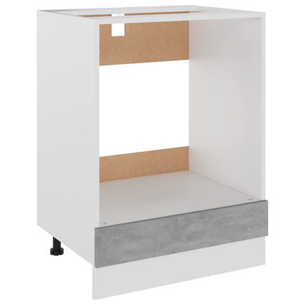 ovnskab "Riga" betongrå 60x46x81,5 cm konstrueret træ