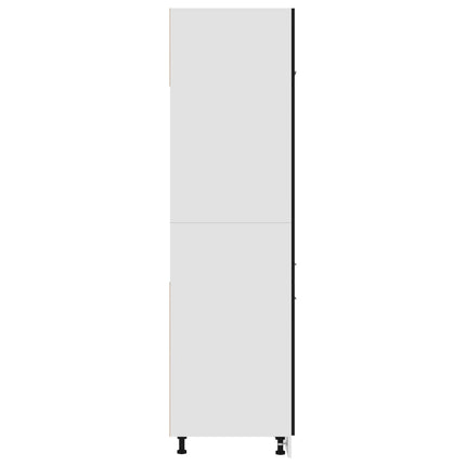 køleskabsskab "Lyon" sort 60x57x207 cm konstrueret træ