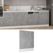 opvaskemaskinepanel "Lyon" betongrå 59,5x3x67 cm konstrueret træ