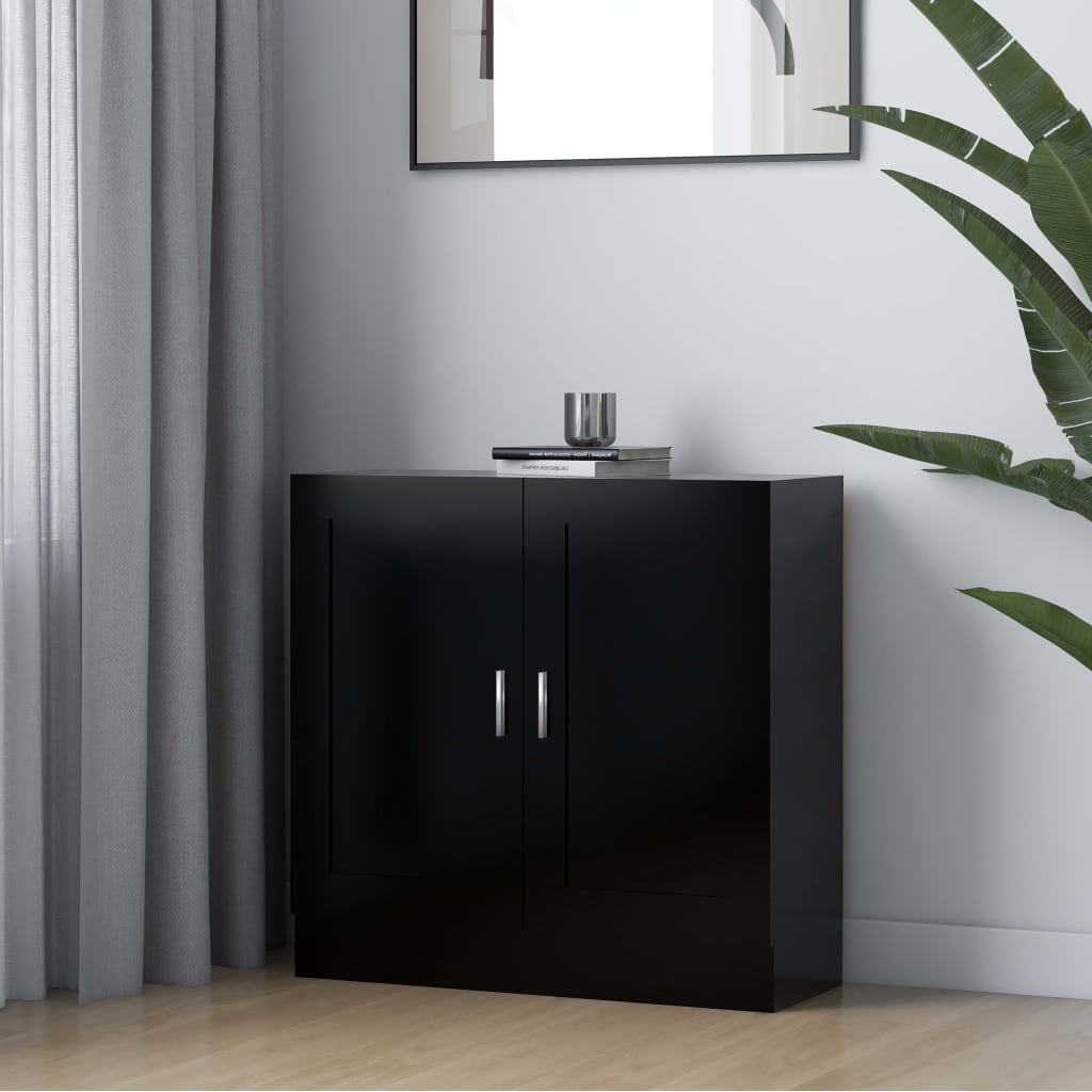 bogreol 82,5x30,5x80 cm konstrueret træ sort billede