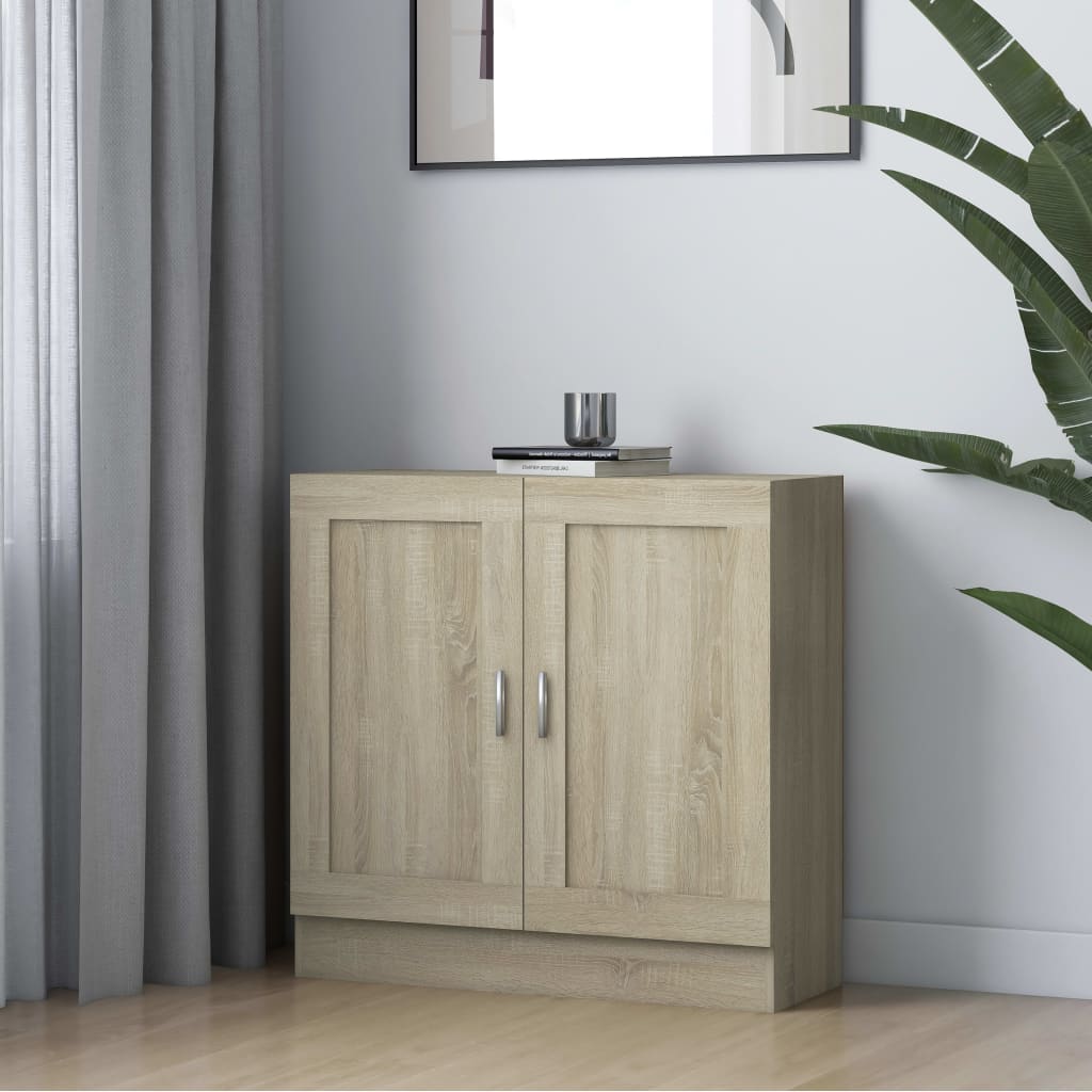 bogreol 82,5x30,5x80 cm konstrueret træ sonoma-eg billede