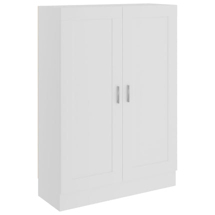 bogskab 82,5x30,5x115 cm konstrueret træ hvid