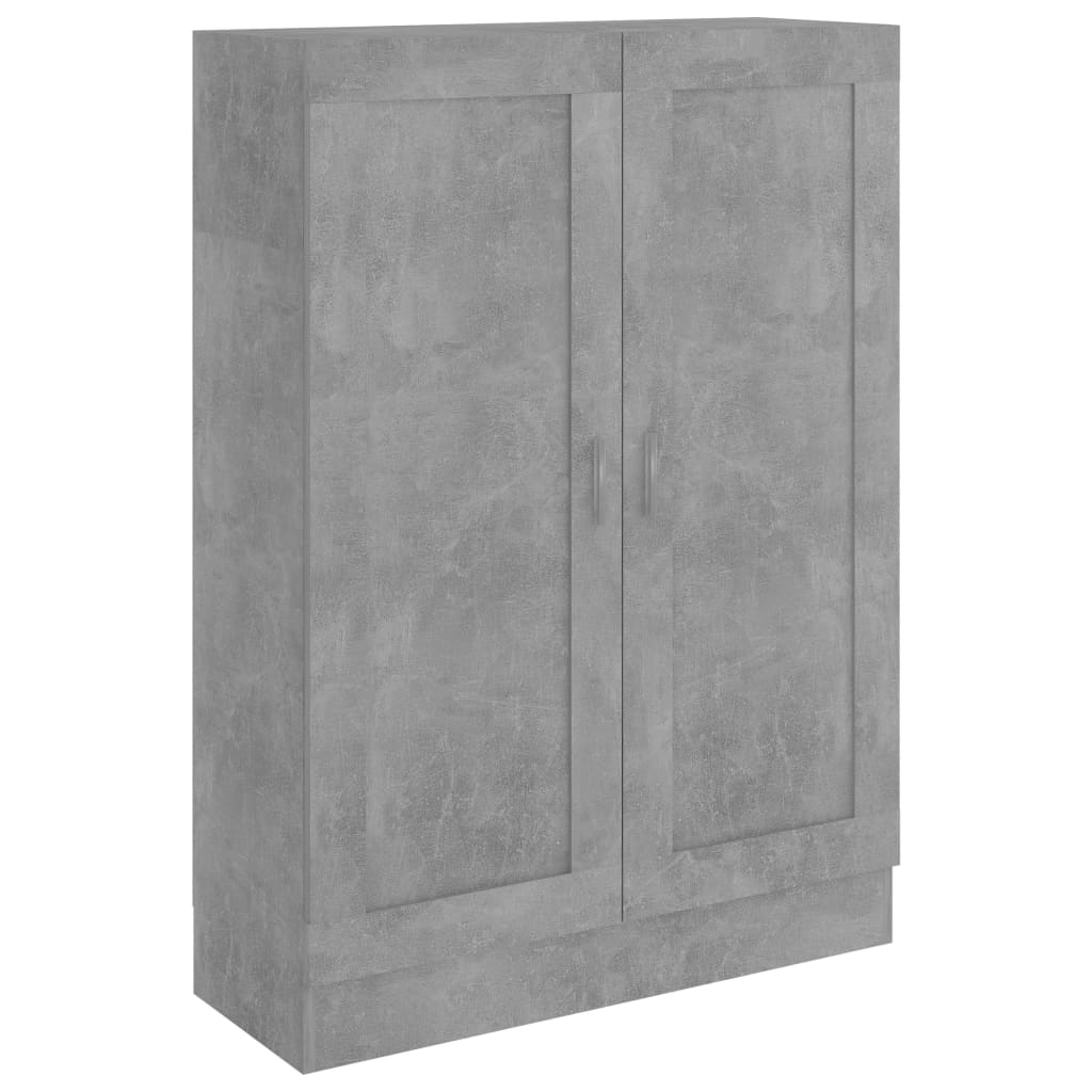 bogskab 82,5x30,5x115 cm konstrueret træ betongrå billede