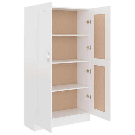 bogskab 82,5x30,5x150 cm konstrueret træ hvid
