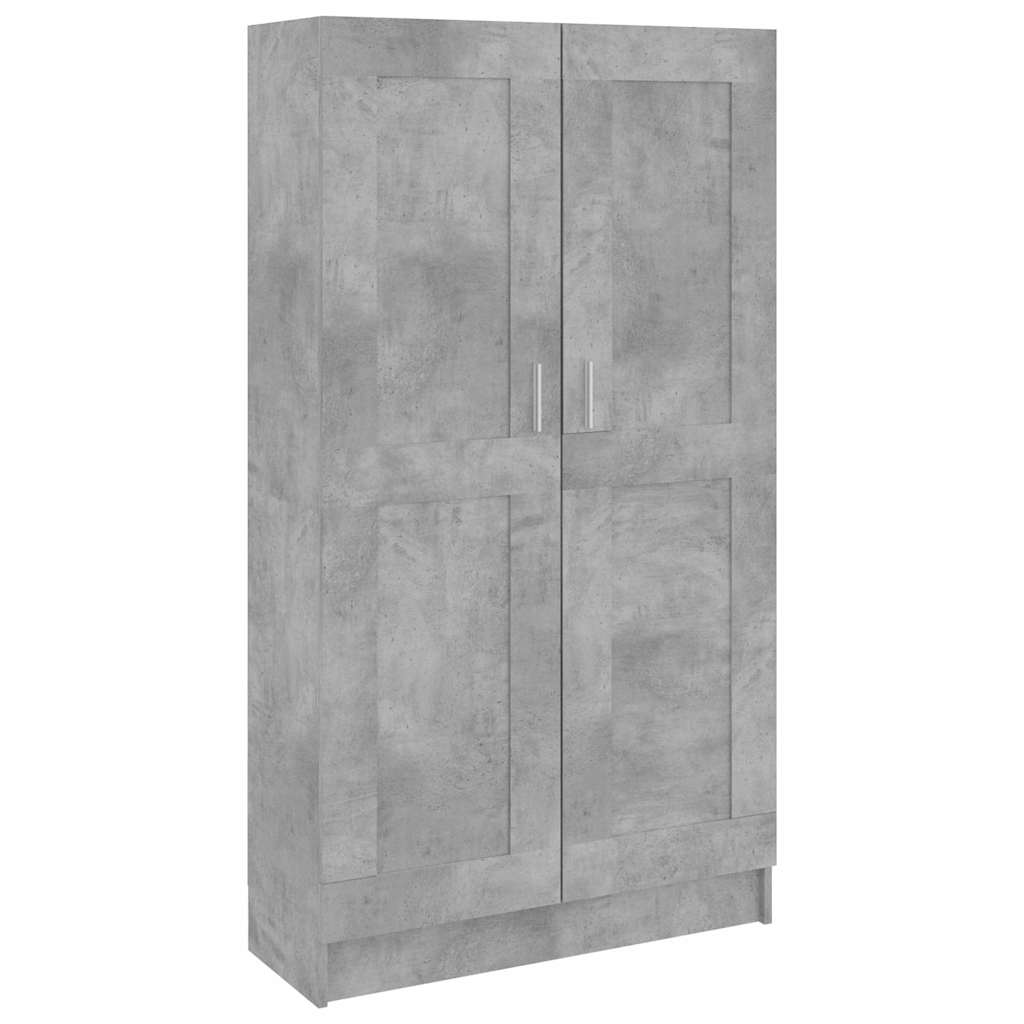 bogreol 82,5x30,5x150 cm konstrueret træ betongrå billede