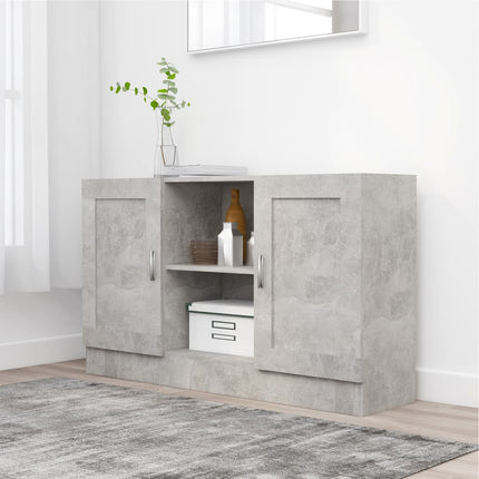 skænk 120x30,5x70 cm konstrueret træ betongrå