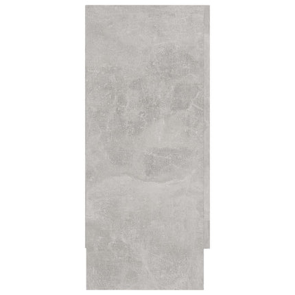 vitrineskab 120x30,5x70 cm konstrueret træ betongrå
