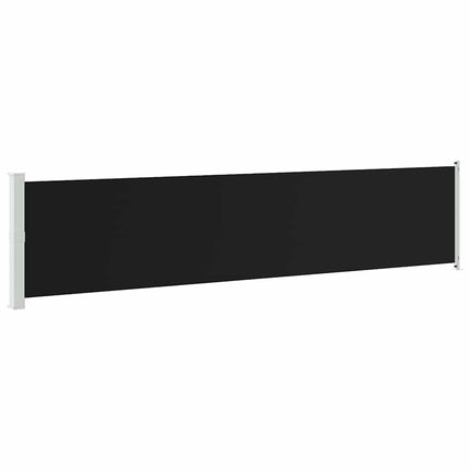 sammenrullelig sidemarkise til terrassen 140x600 cm sort