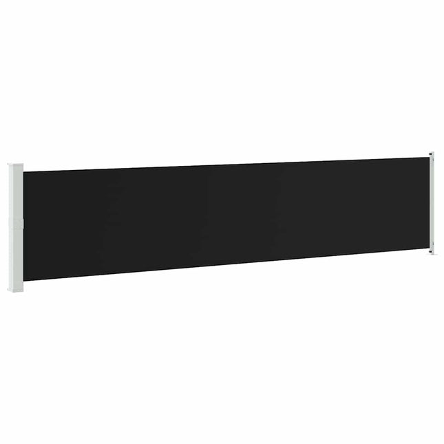 sammenrullelig sidemarkise til terrassen 140x600 cm sort