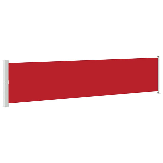 sidemarkise til terrassen 140x600 cm sammenrullelig rød