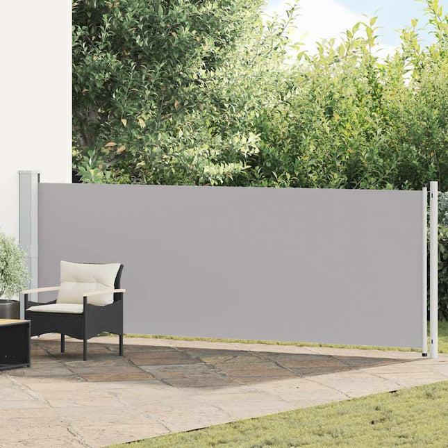 sammenrullelig sidemarkise til terrassen 140x600 cm grå