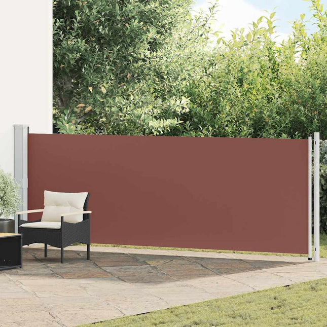 sammenrullelig sidemarkise til terrassen 140x600 cm brun
