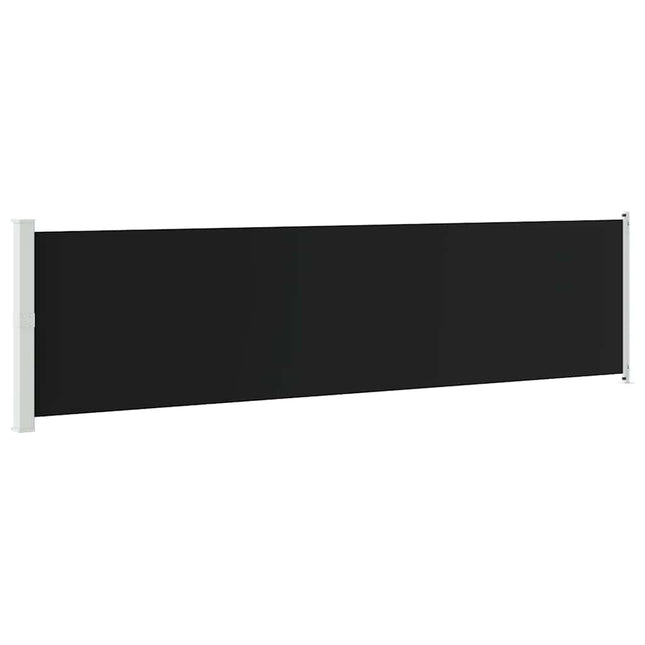 sammenrullelig sidemarkise til terrassen 600x160 cm sort