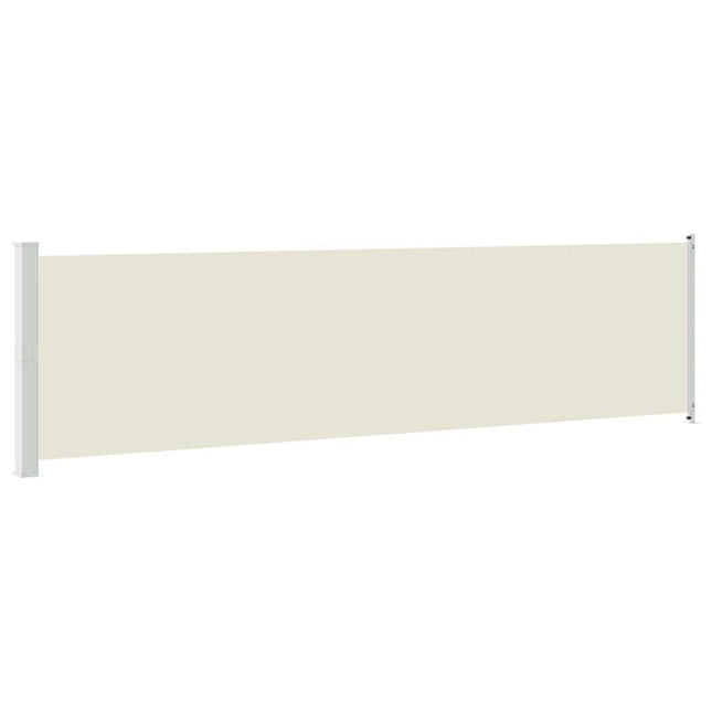 sammenrullelig sidemarkise til terrassen 614x160 cm cremefarvet