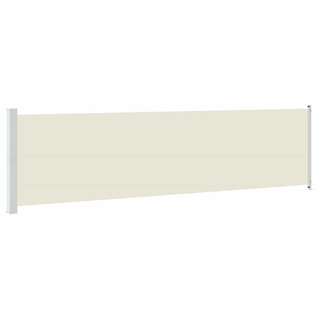 sammenrullelig sidemarkise til terrassen 600x160 cm cremefarvet