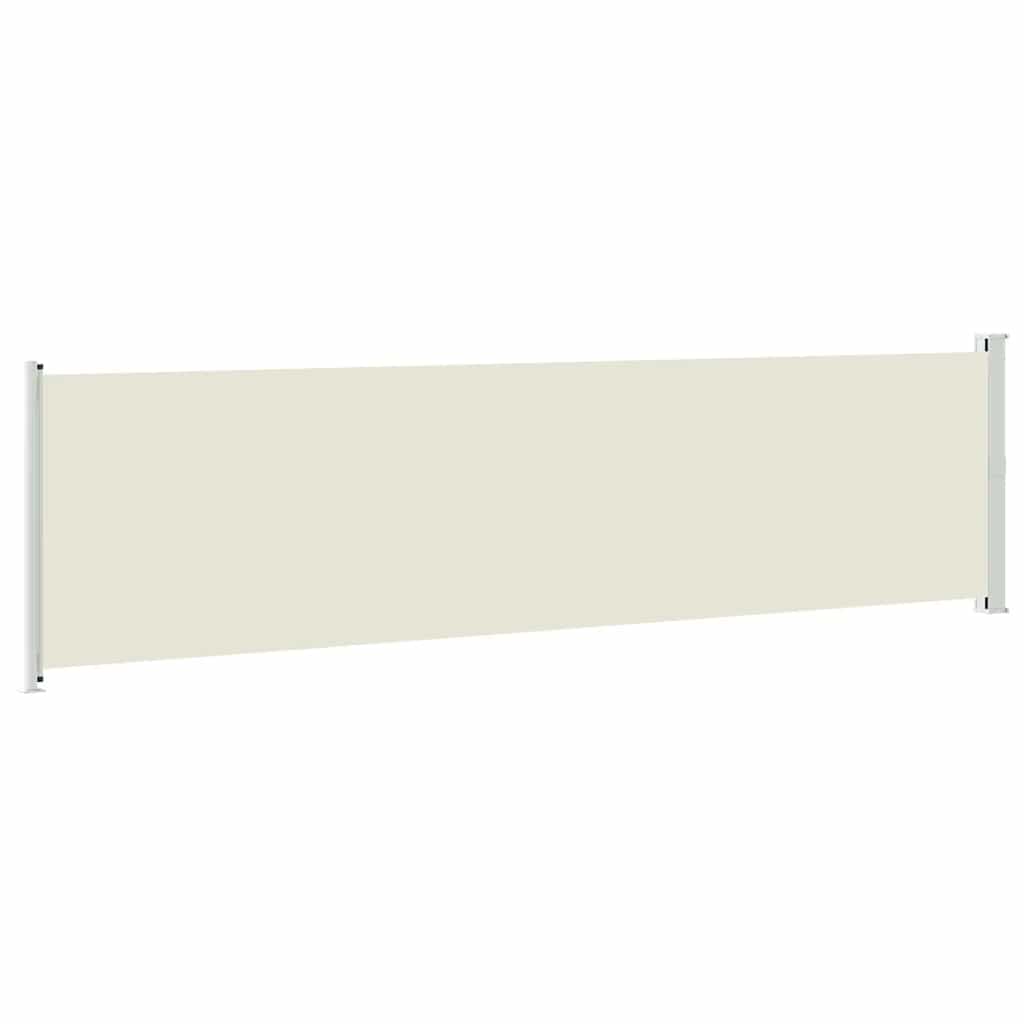sammenrullelig sidemarkise til terrassen 600x160 cm cremefarvet