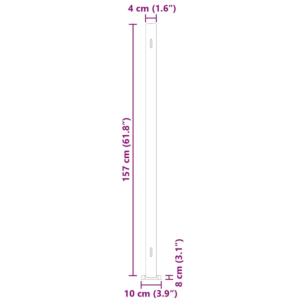 sammenrullelig sidemarkise til terrassen 600x160 cm cremefarvet